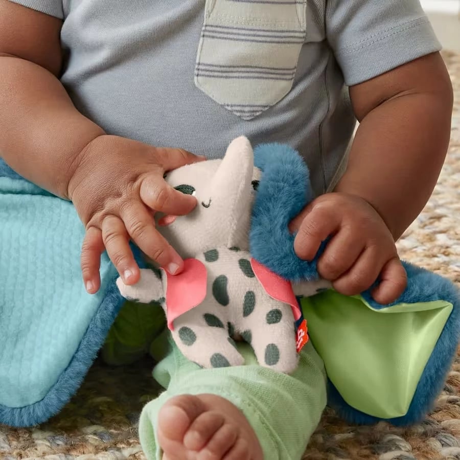 Lodër pelushi Fisher Price Planet Friends Elefant Big Ears, shumëngjyrëshe