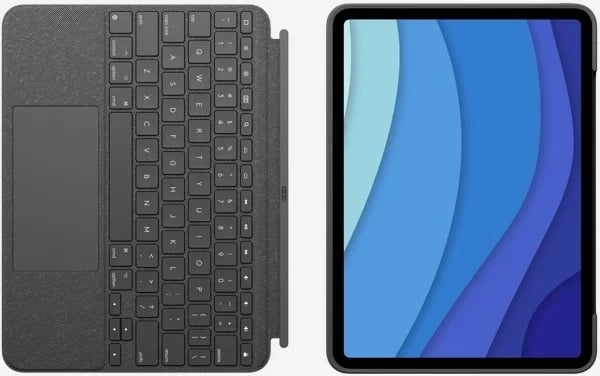 Mbështjellës me tastierë Logitech Combo Touch, për iPad Pro 12.9" (5th Gen), iPad Pro 11" (1/2/3 Gen), iPad Air (4th Gen), Gri