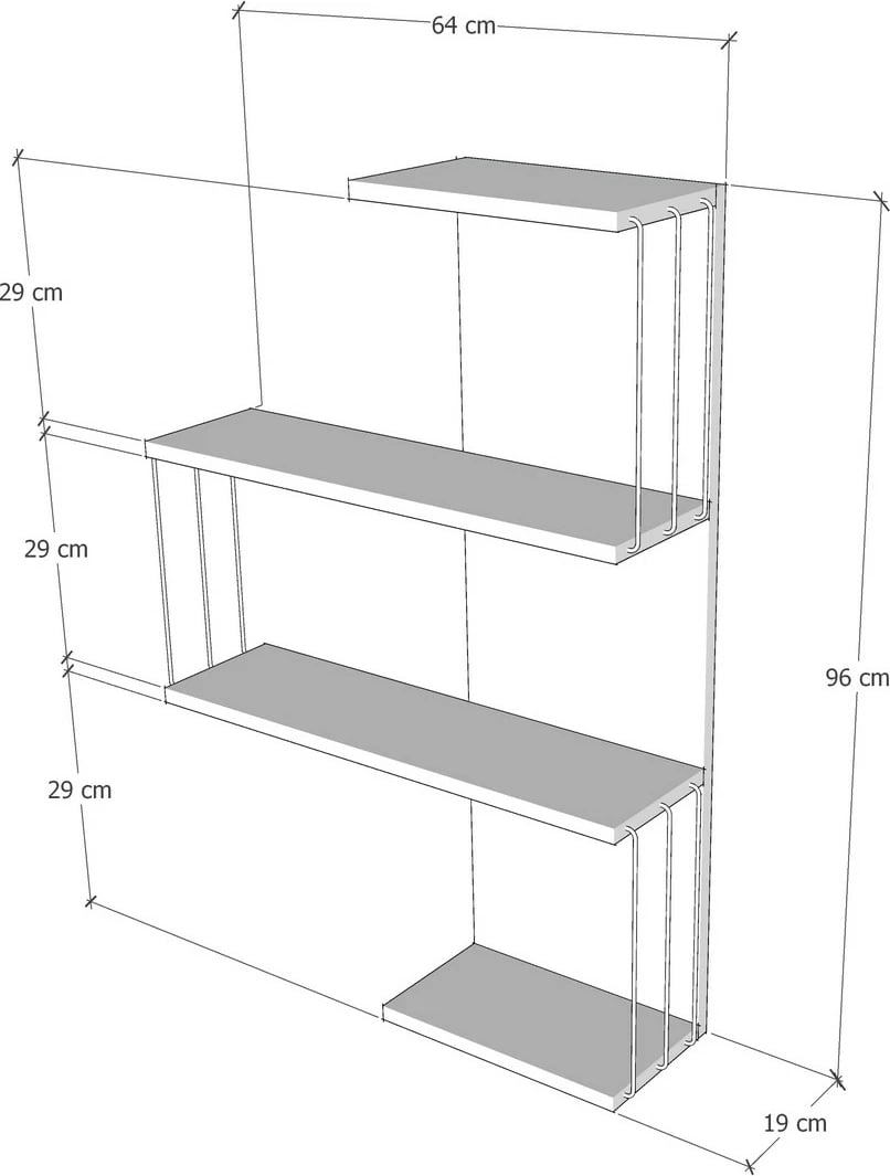 Raft muri Hanah Home, ngjyrë arre, Cambel