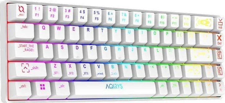 Tastierë Aqirys Mira, RGB, mekanike, wireless dhe me kabllo, e bardhë