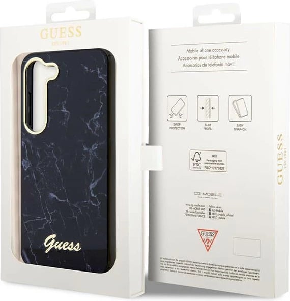 Mbështjellës Guess GUHCS23SPCUMAK për Samsung Galaxy S23, hardcase, i zi Mbështjellës Guess GUHCS23SPCUMAK për Samsung Galaxy S23, hardcase, i zi
