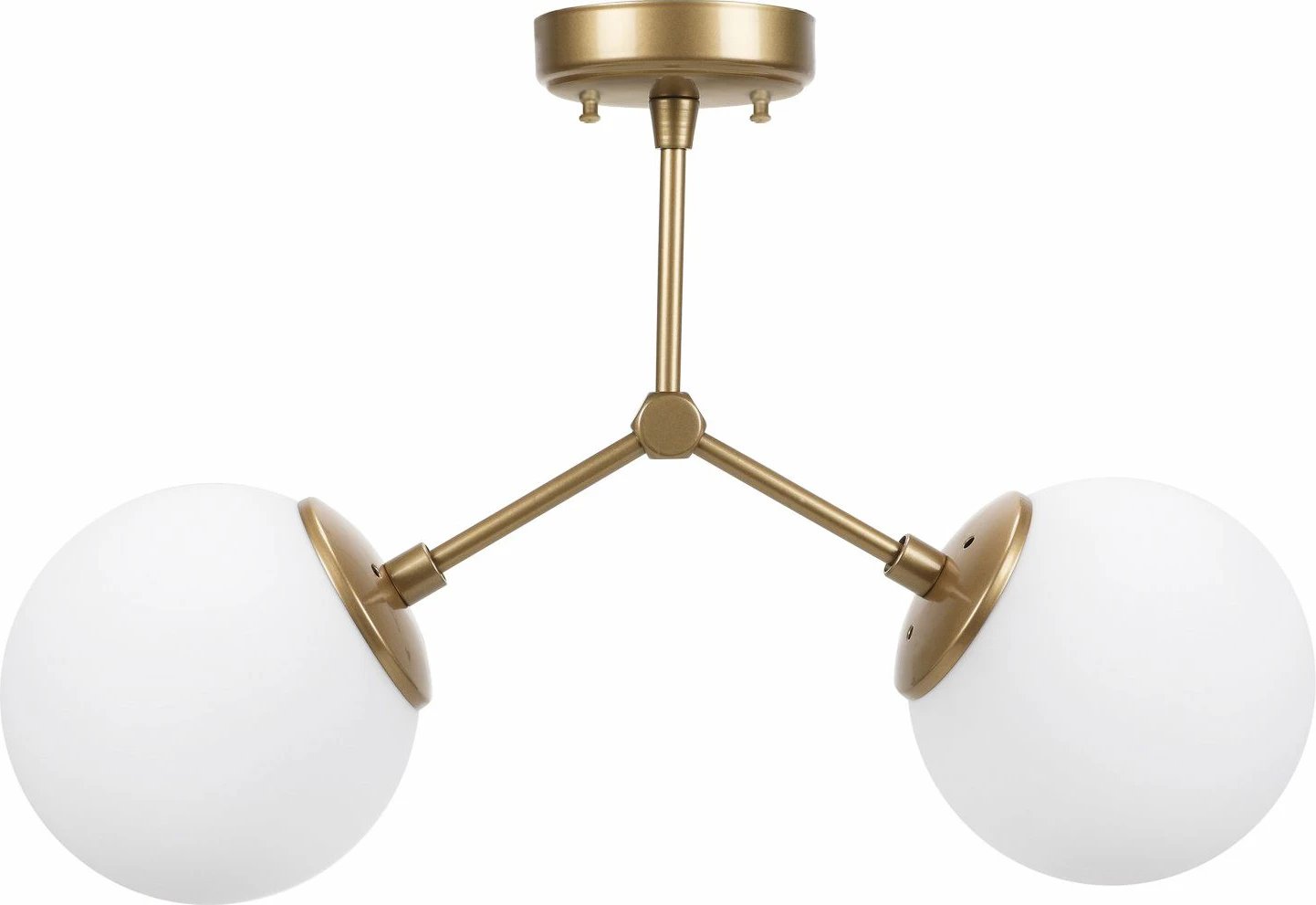 Llambë tavani skandinave, Opviq Damar - 6332, metal, xham, e verdhë dhe e bardhë, 44x15cm