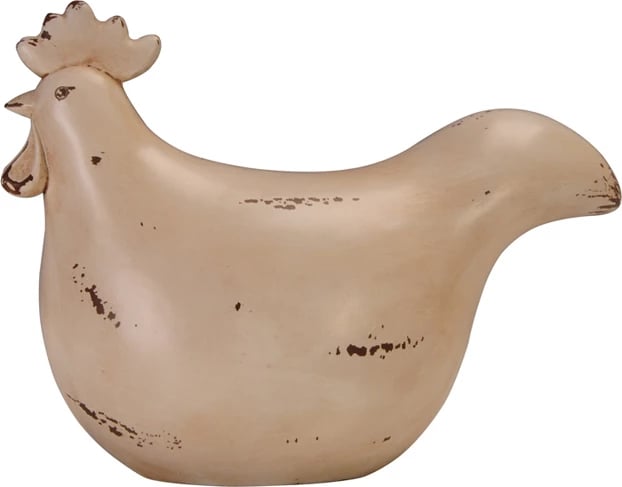 Dekor gjel, polirezine, ngjyrë bezhë, 23x12x18cm