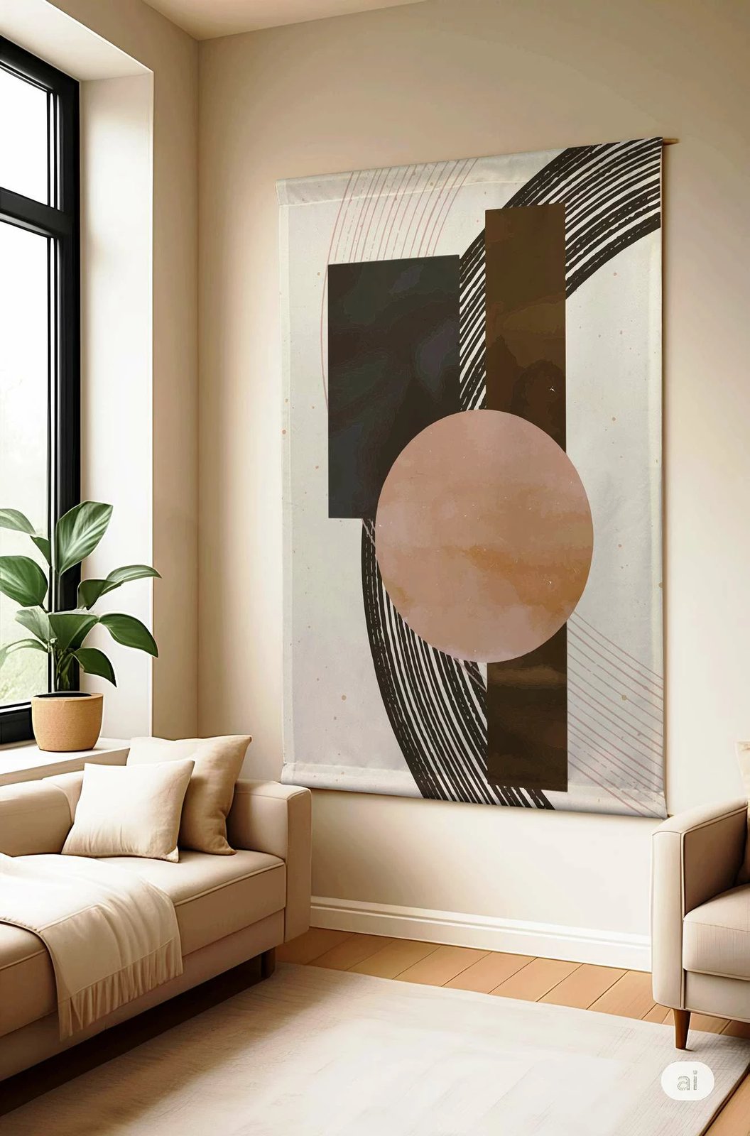 Pikturë dekorative poliestër Wallity, Polybaby 21, shumëngjyrëshe, 100x140cm