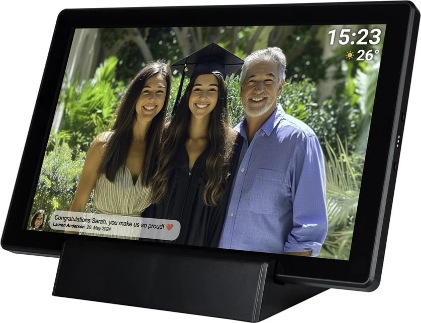 Kornizë digjitale Denver PFF-1070B, 10.1", Touchscreen, Wi-Fi, E zezë