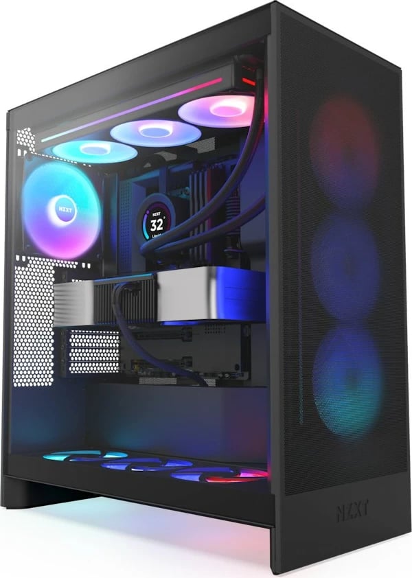 Kasë NZXT H7 Flow RGB (CM-H72FB-R1), e zezë