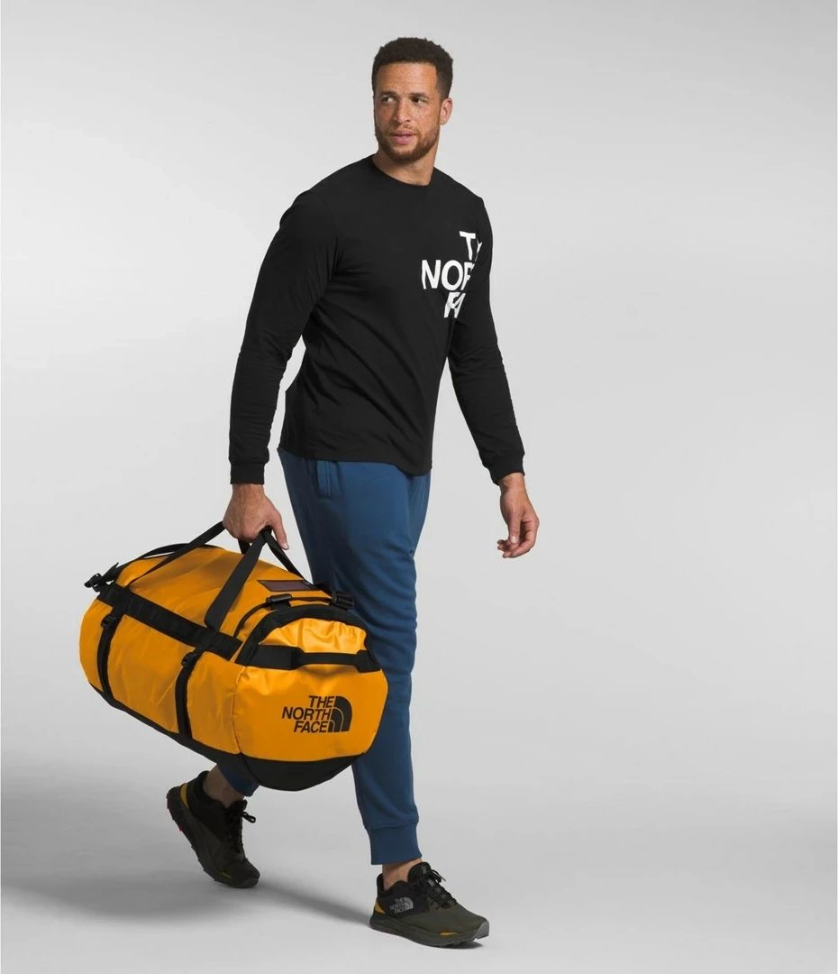Çantë duffel The North Face Base Camp, 95 L, Poliester, E zezë, E verdhë