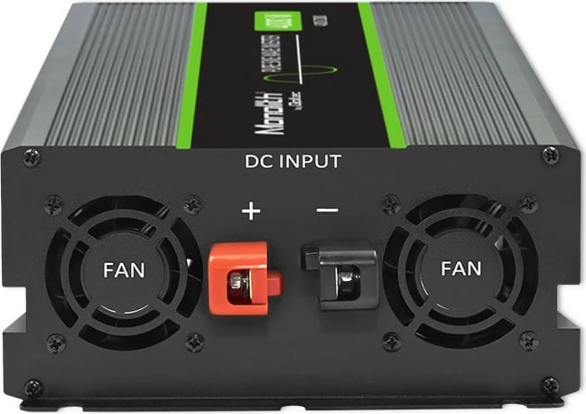 Konvertues voltazhi Qoltec Monolith 51935, 2000W/4000W, 12V në 230V, Pure Sine Wave, Grafit