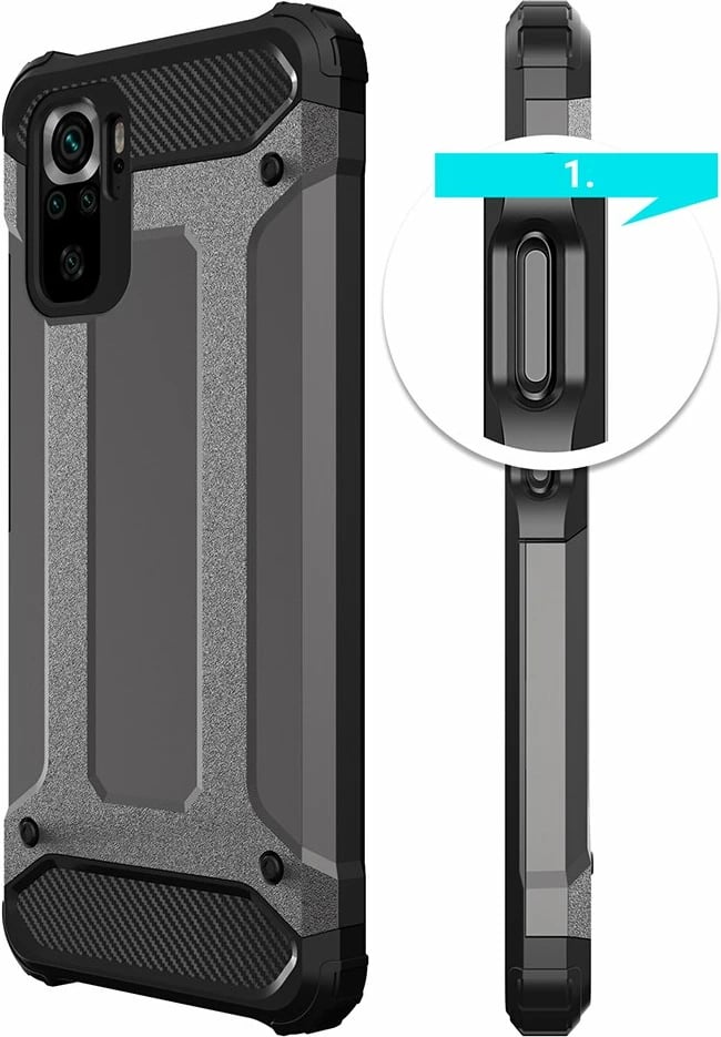 Mbështjellës Hurtel Hybrid Armor për Xiaomi Redmi Note 11T 5G / Redmi Note 11S 5G / Poco M4 Pro 5G, Blu