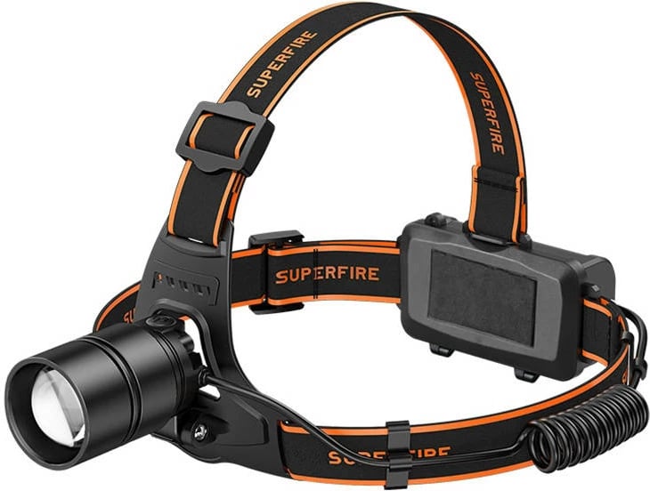Llambë koke Superfire HL71, 500lm, USB, e zezë