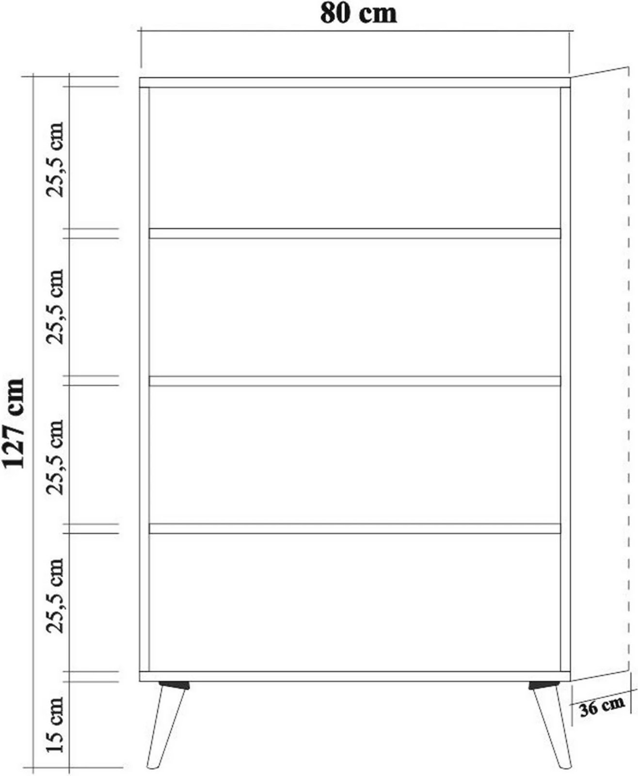 Dollap multifunksional Hanah Home, Multibox - 727, ngjyrë lisi Sonoma