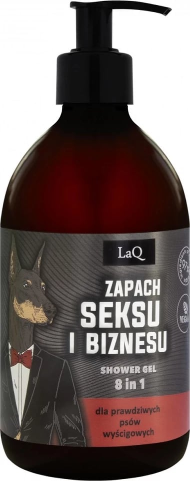 Xhel dushi për meshkuj LaQ 8-in-1 Doberman Exclusive, 500ml Xhel dushi për meshkuj LaQ 8-in-1 Doberman Exclusive, 500ml