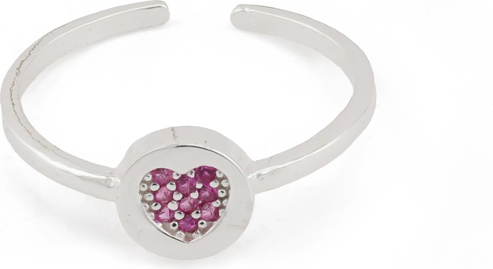 Unazë argjendi, zemër rozë, Jumeon 11910ROD