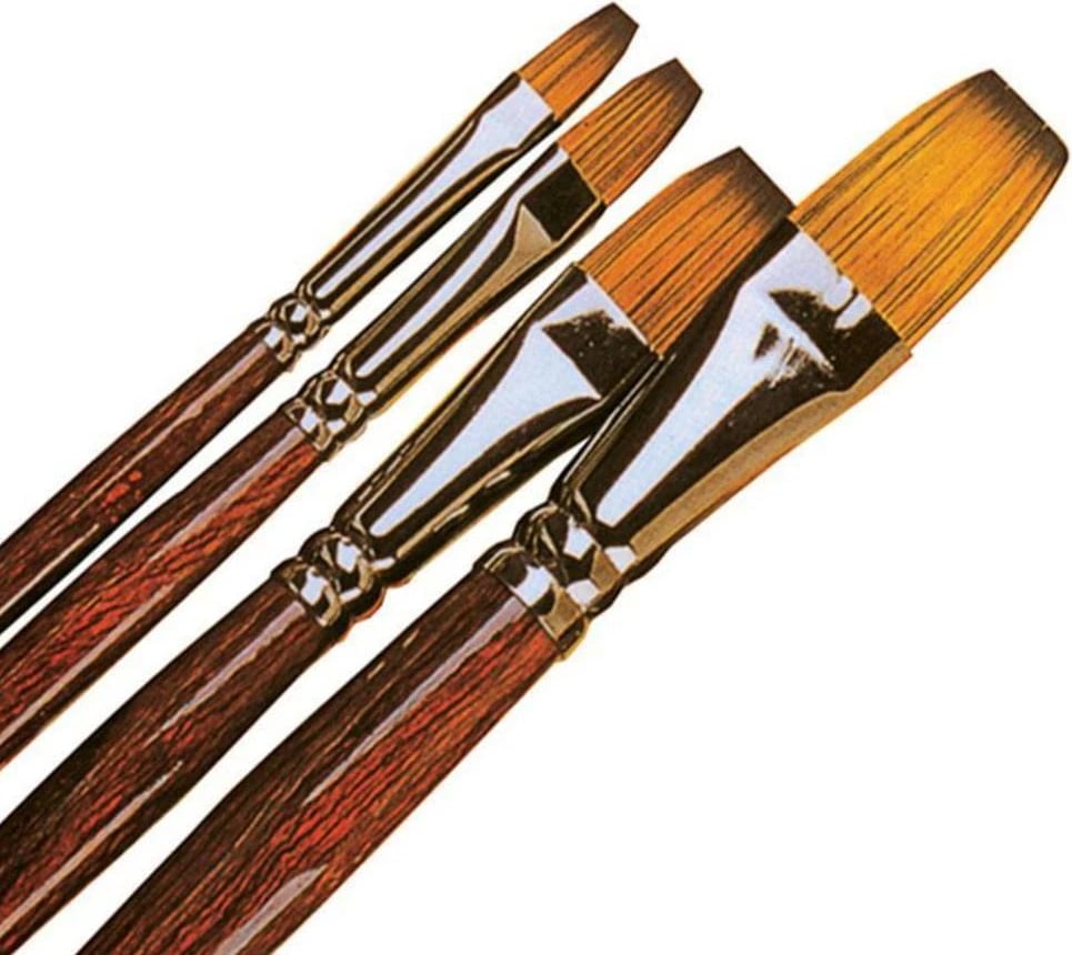 Brushë e rrafshët NEXT me dorezë të shkurtër, Sintetike Nr.12