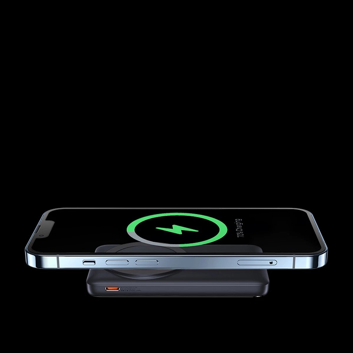 Powerbank Baseus Magnetic Bracket PPCX000203, 10000mAh, MagSafe, 20W, me kabllo USB-C 0.5m, Kaltër e errët