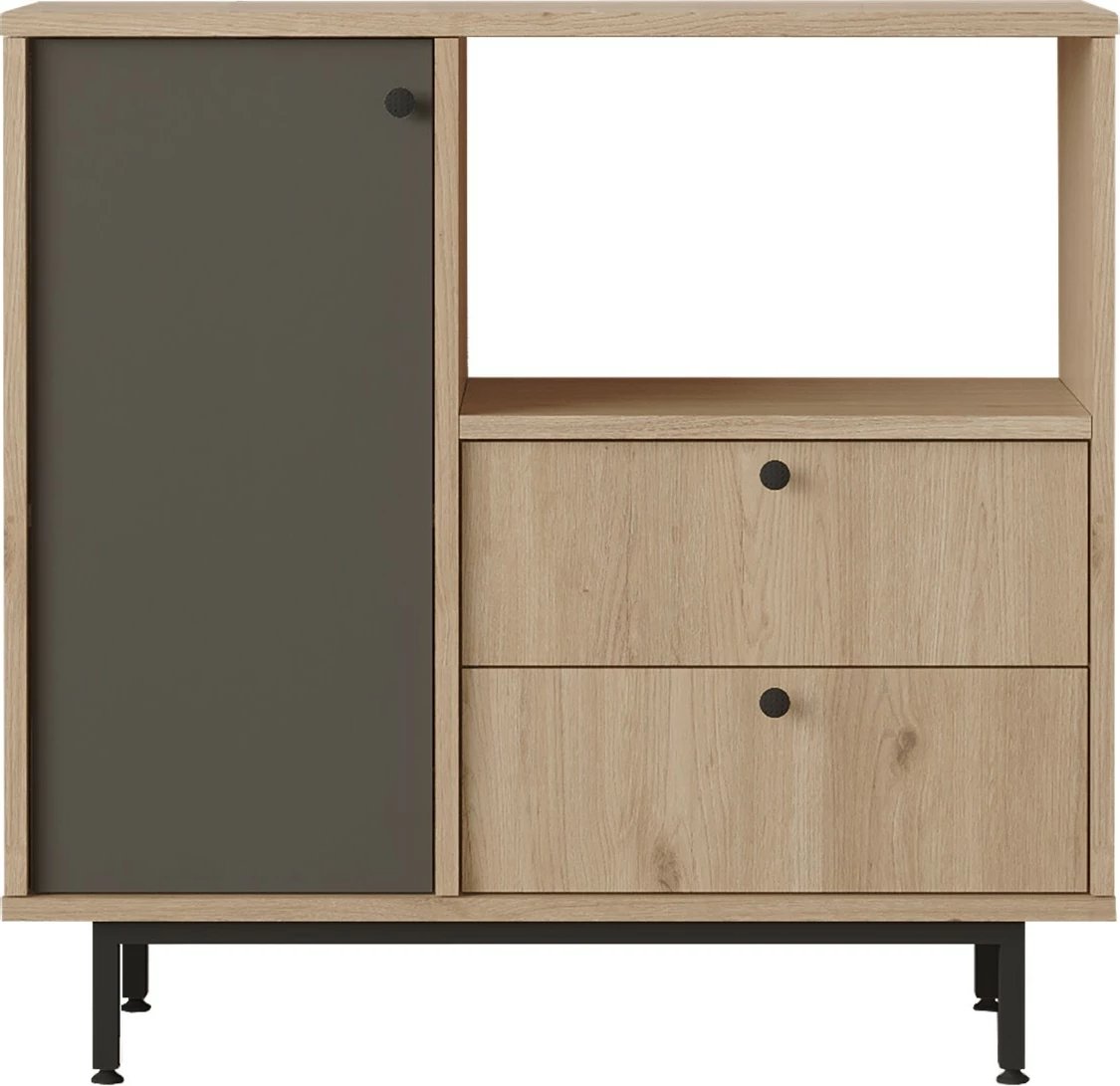 Dollap multifunksional Hanah Home, RE1-SA, ngjyrë lis dhe antracit