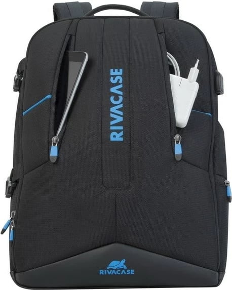 Çantë shpine RivaCase 7860 për laptop 17.3", e zezë/blu Çantë shpine RivaCase 7860 për laptop 17.3", e zezë/blu