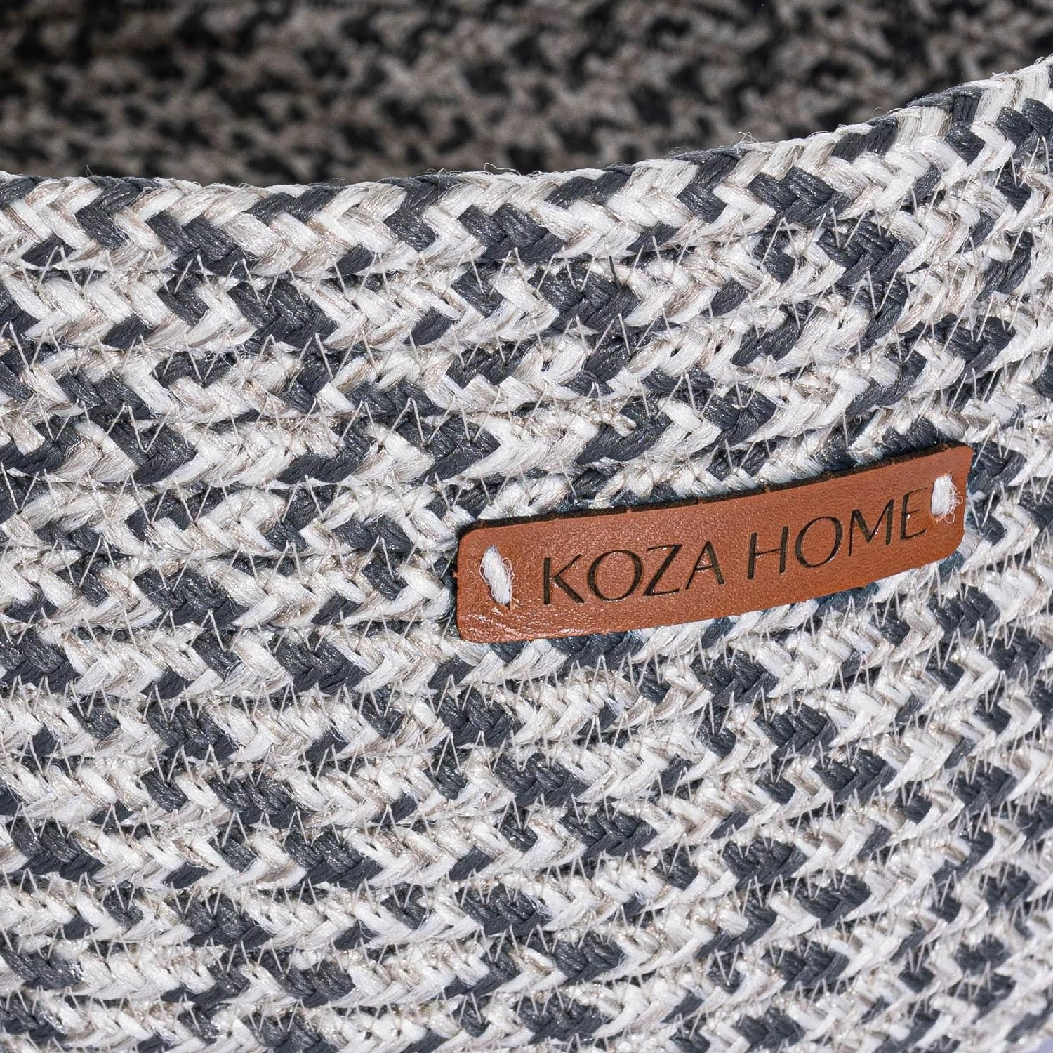 Kuti dekorative prej pambuku, ngjyrë gri dhe antracit, Aberto Design, 30x50cm