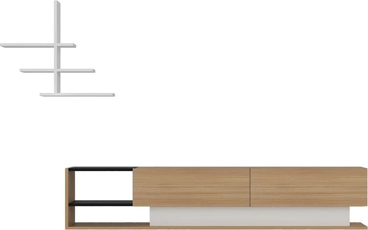 Kënd TV Hanah Home, Liza, ngjyrë teak dhe e bardhë