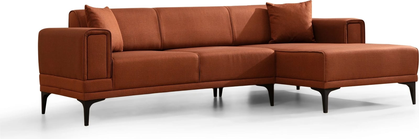 Kënd-sofë krevate Atelier del Sofa, Horizon, kënd i djathtë, ngjyrë e kuqe tjegulle