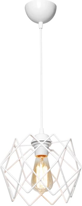 Llambë tavani një-dritëshe E27 Teeby metalike, ngjyrë e bardhë, Φ22x17cm