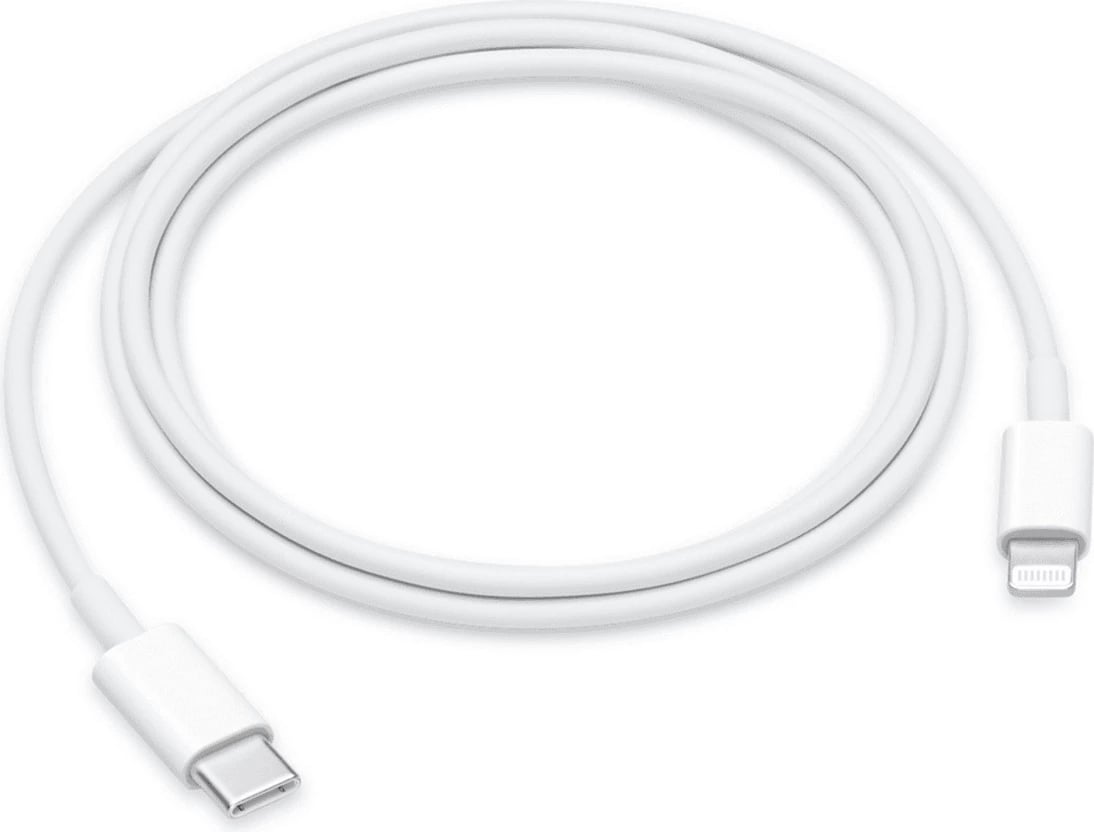 Kabllo Apple MUQ93ZM/A USB-C në Lightning e bardhë