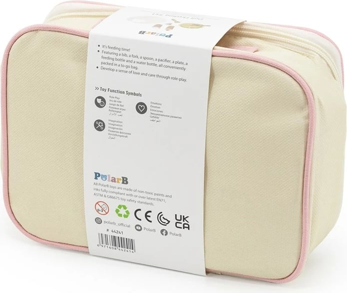 Set ushqimi druri për kukulla, Viga PolarB, 7 pjesë me organizues, multingjyrësh