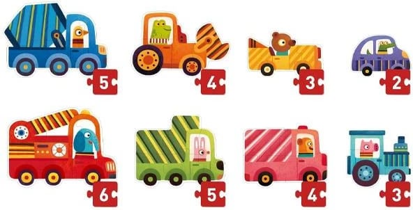Puzzle Mideer Level Up 8 në 1, për fëmijë, 2+ vjeç