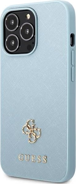 Mbështjellës Guess Saffiano 4G Small Metal Logo për iPhone 13 Pro Max, kaltër Mbështjellës Guess Saffiano 4G Small Metal Logo për iPhone 13 Pro Max, kaltër