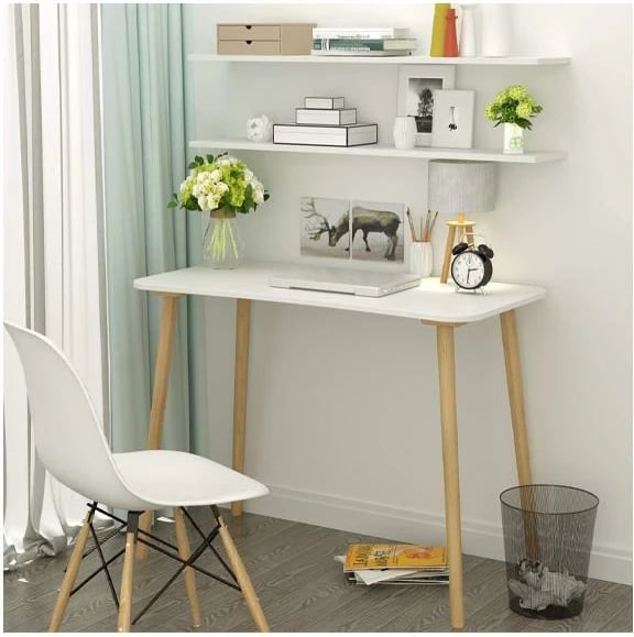 Tavolinë druri NEXT 35577-02, sipërfaqe e bardhë, 80x40xH73cm