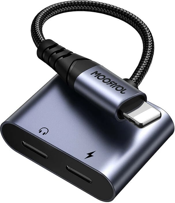 Adapter audio 2-në-1 Joyroom SY-L02, Lightning në 2x Lightning, argjend