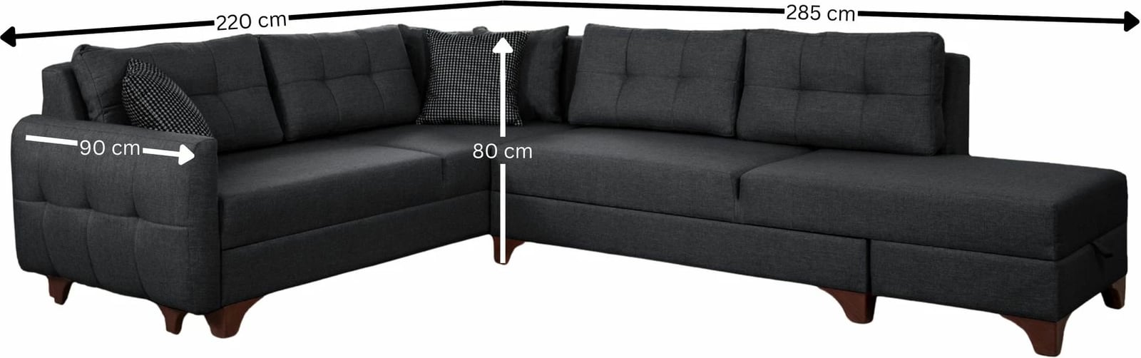 Këndore C-Loft, ngjyrë antracit, Atelier del Sofa