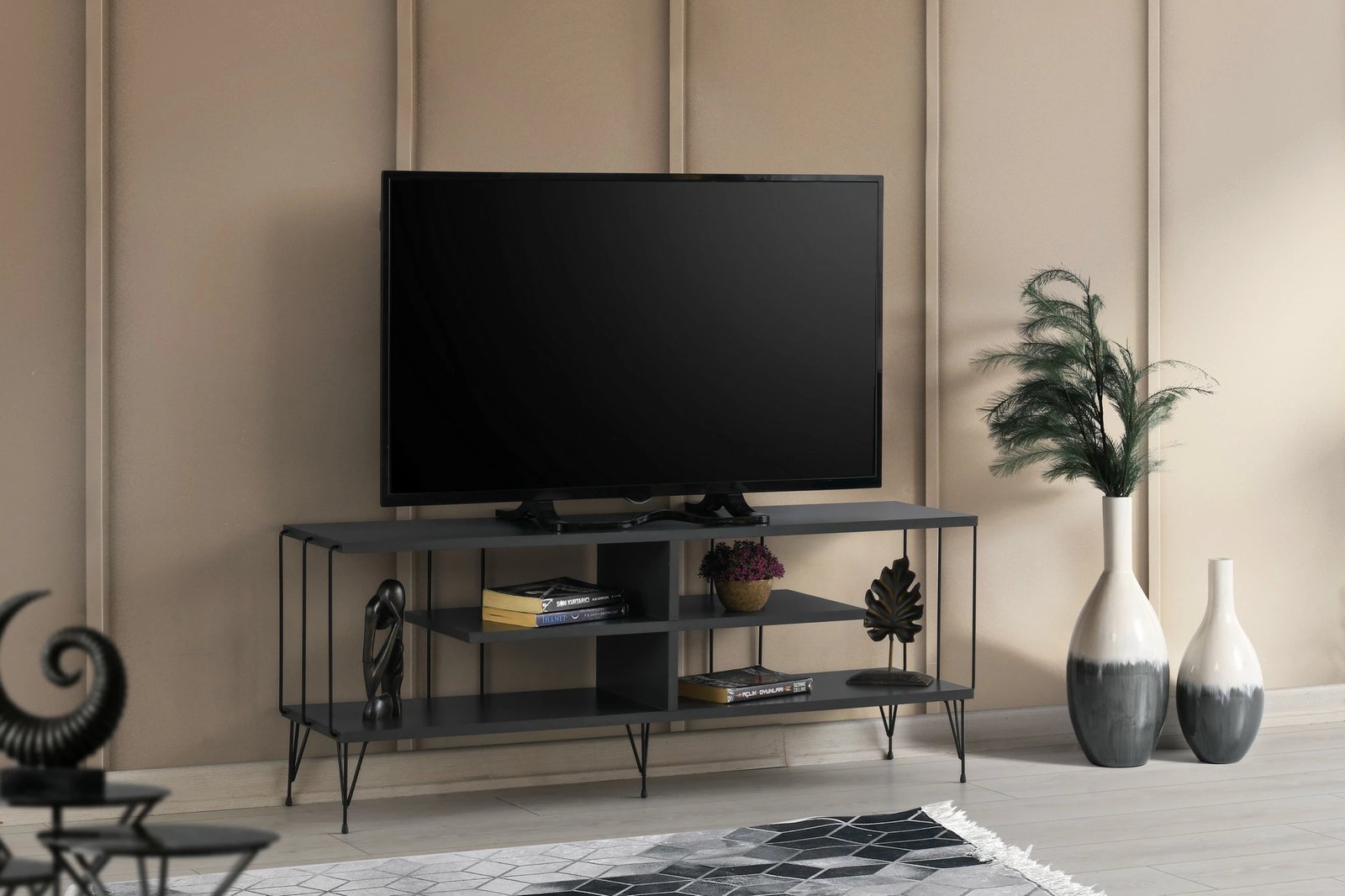 Komodë TV Hanah Home, Eze, ngjyrë antracit