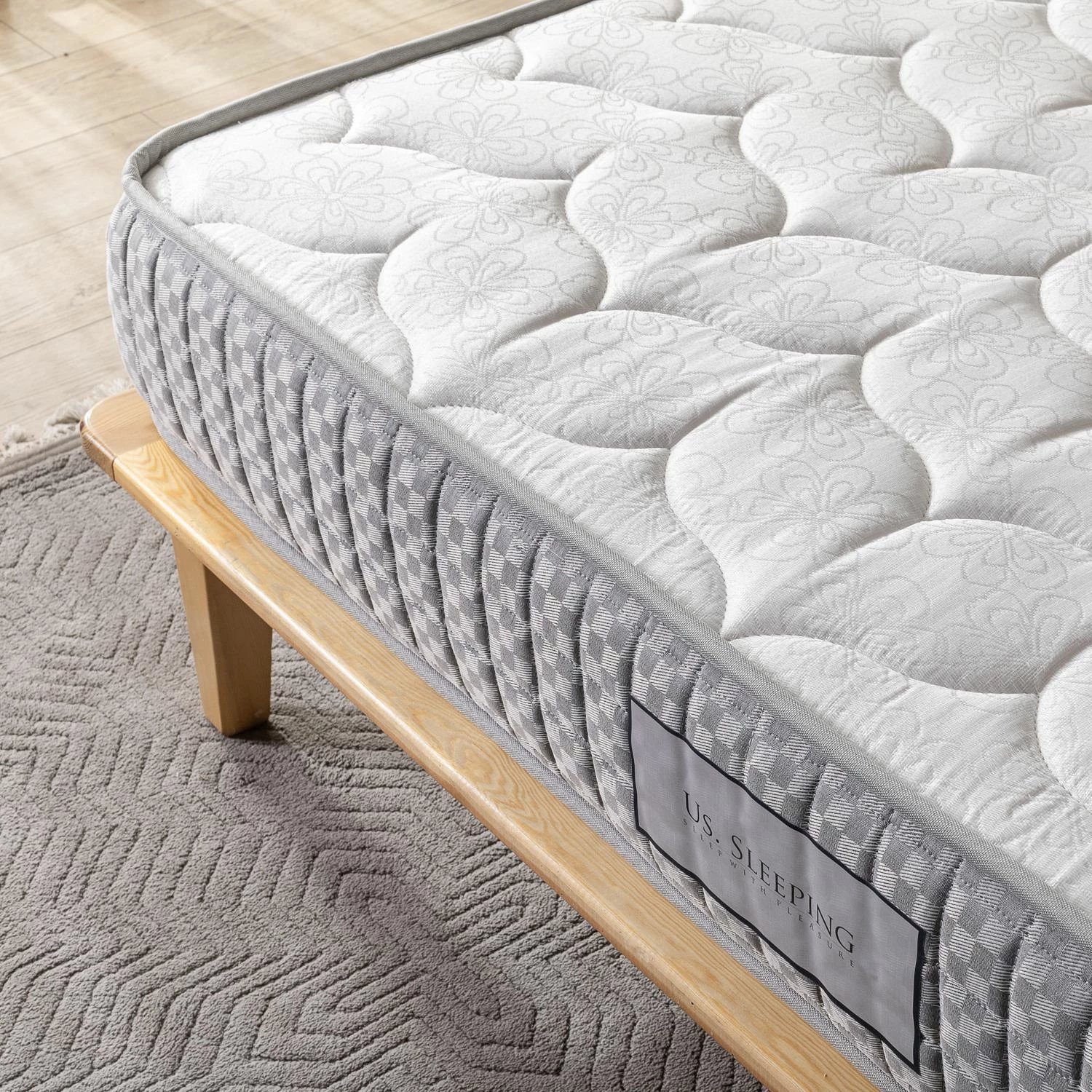 Dyshek Skye Decor, ngjyrë gri e çelët, 140x190