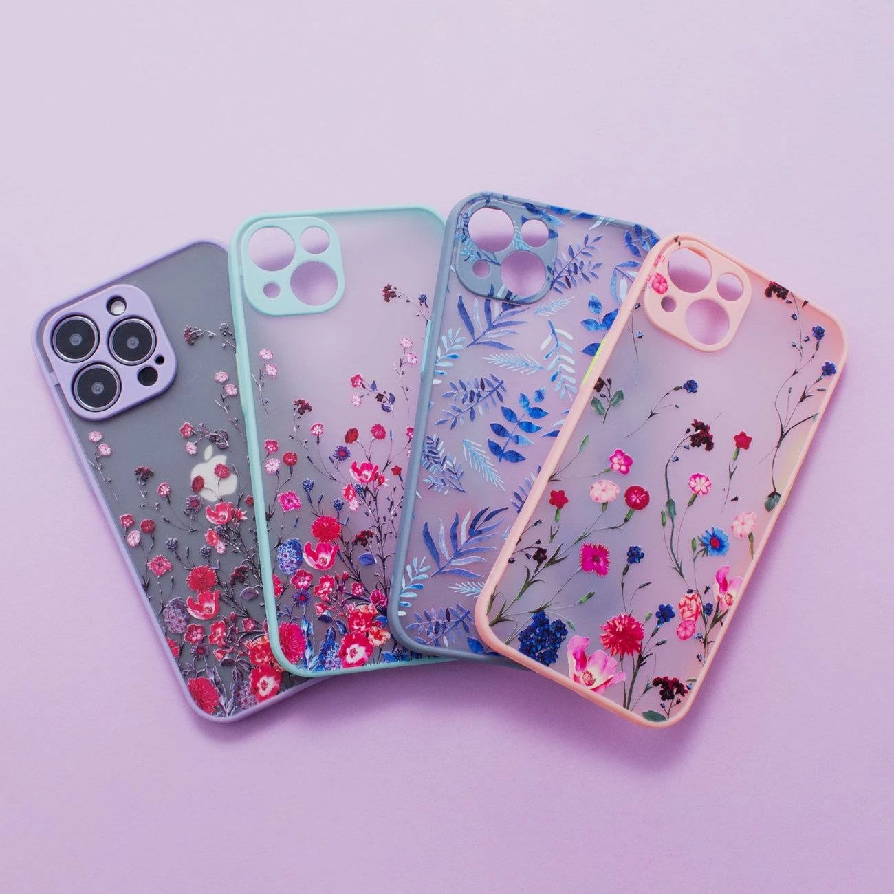 Mbështjellës Hurtel Design Case për Samsung Galaxy A12 5G, lule, kaltër