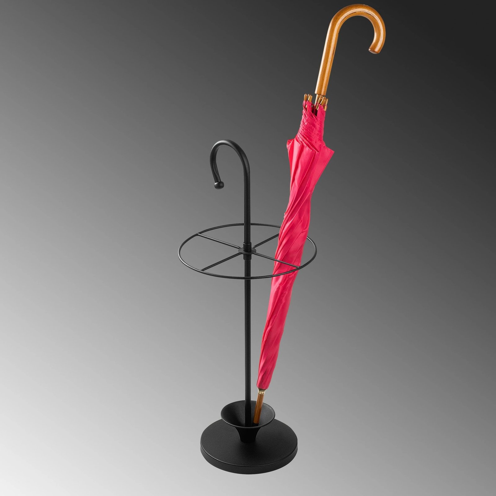 Stendë për çadra, Evila Originals, e zezë, 27x27x65cm