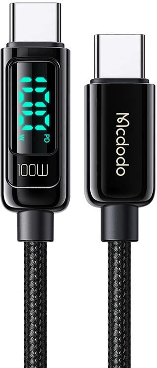 Kabllo USB-C në USB-C Mcdodo CA-8820, 1.2m, 100W, e zezë