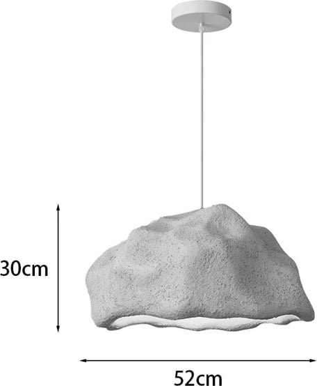 Llambë tavani Gkery, e bardhë, E27, 52x30cm