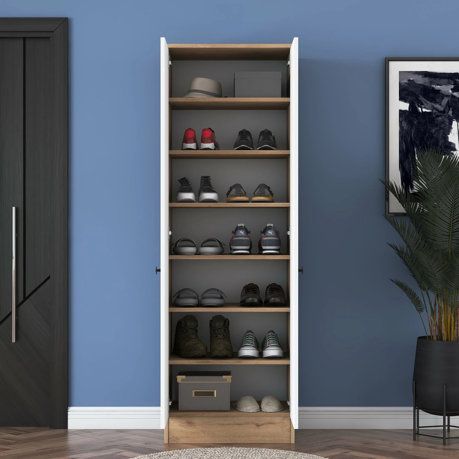 Dollap Skye Decor, ngjyrë arr dhe e bardhë, P6 - M13 - 2241