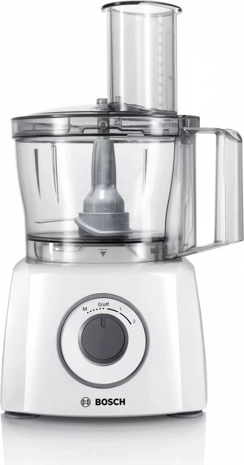 Robot kuzhine, Bosch MCM3200W, 800 W, tas 2.3 L, 2 shpejtësi, Turbo/Pulse, i bardhë