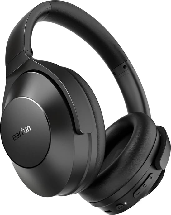 Kufje wireless Earfun Wave Life HP201, mbi vesh, Hi-Res Audio, ANC, e zezë