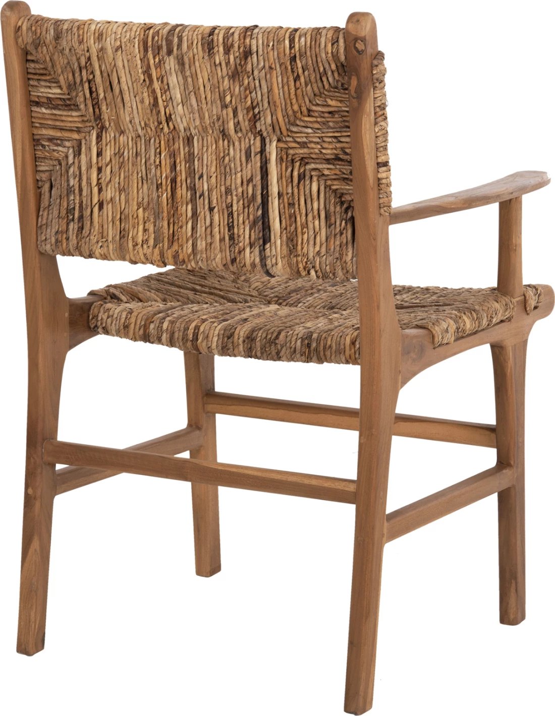 Karrige profesionale, dru teak dhe rush-matt, 57.5x59x87H cm, ΗΜ9400.11