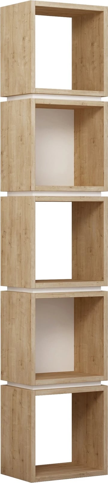 Raft librash Skye Decor, shumëngjyrësh - lis, i bardhë