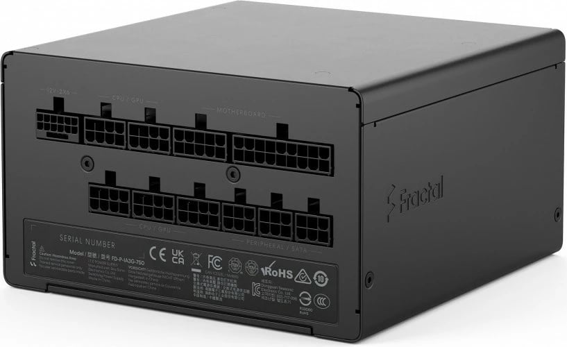 Furnizues energjie ATX Fractal Design Ion 3 Gold 750W, 80 PLUS Gold, ATX 3.1, PCIe Gen 5 12V2x6, modular, ventilator 14 cm, i zi