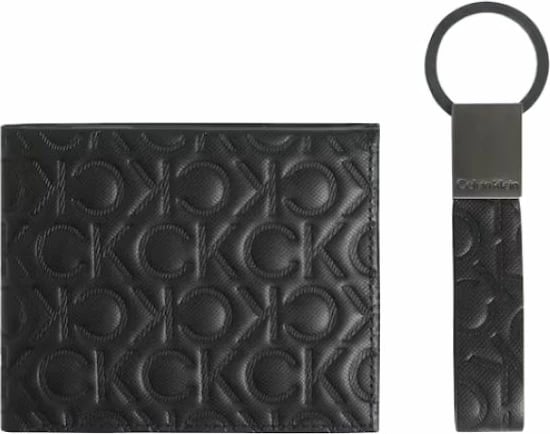 Portofol për meshkuj Calvin Klein, i zi