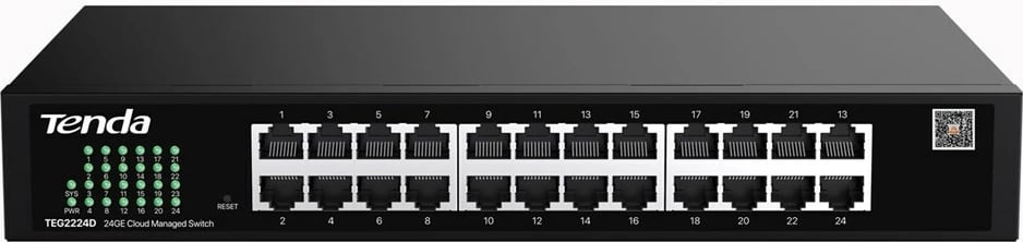 Switch Tenda TEG2216D, 16 porta, Metal, i zi