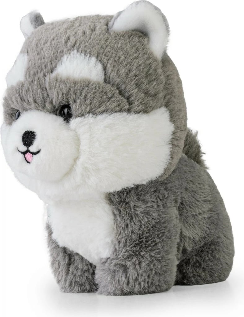 Lodër pelushi Husky Daffi Teddy Pets, 19 cm, gri e bardhë