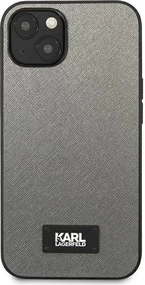 Mbështjellës Karl Lagerfeld KLHCP13SSFMP2DG për iPhone 13 mini, hardcase, argjendtë