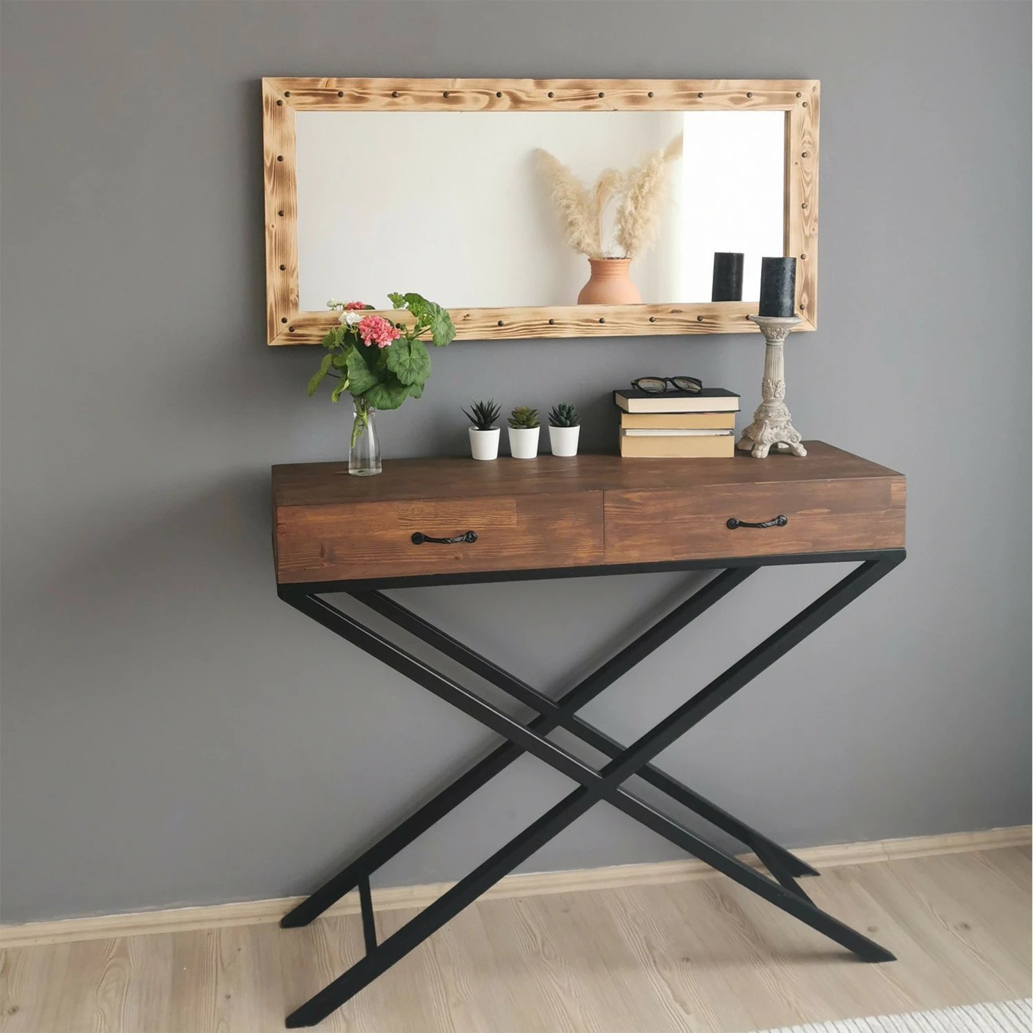 Pasqyrë Hanah Home, ngjyrë arre, Z11050ES, 110x50cm