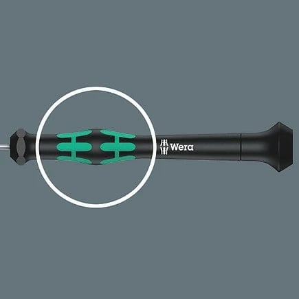 Set kaçavidash precize Wera Kompakt Micro 11 Electronics 1, 10 bita, dorëzë magnetike, zi/gjelbër